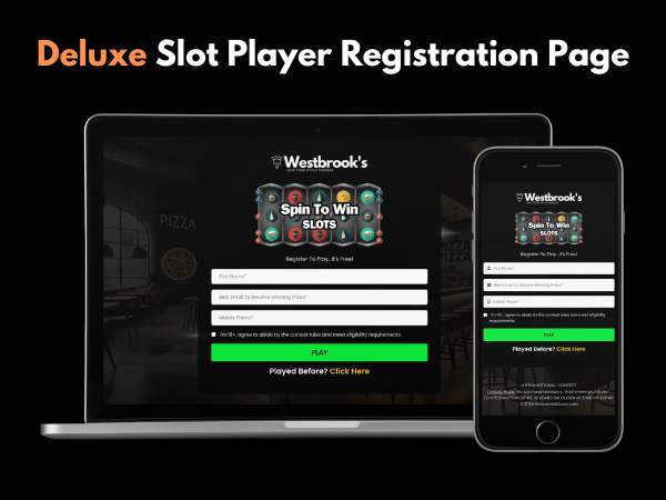 Deluxe Slot Player Registration Page